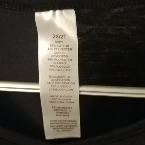 Black V Neck Tee 2X Avon - Picture 2 of 6